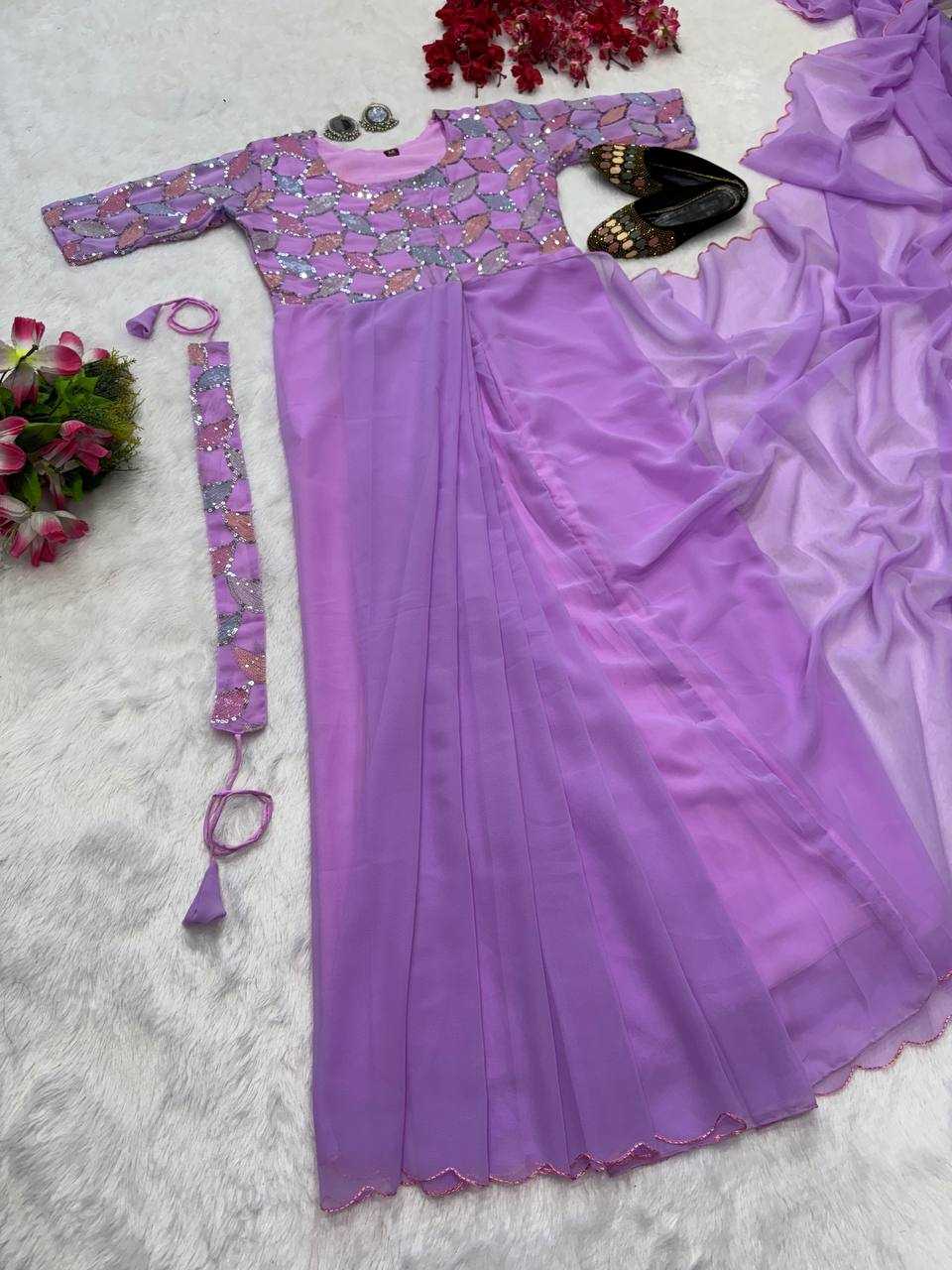 YNF FAUX GEORGETTE KESH224 218 GOWNS SAREES WHOLESALE PRINTED GEORGETTE FANCY SAREES GOWNS MANUFACTURER