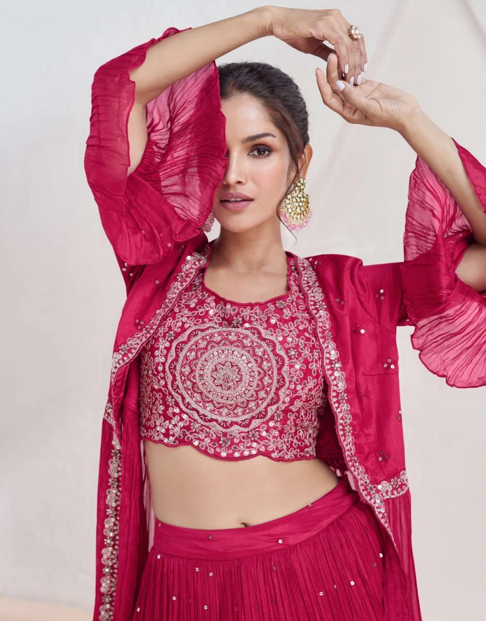 YNF GEORGETTE AASHIRWAD KESH233 AARZOO CLOTHING BRANDS WHOLESALE SUIT ADN DRESS MANUFACTURER