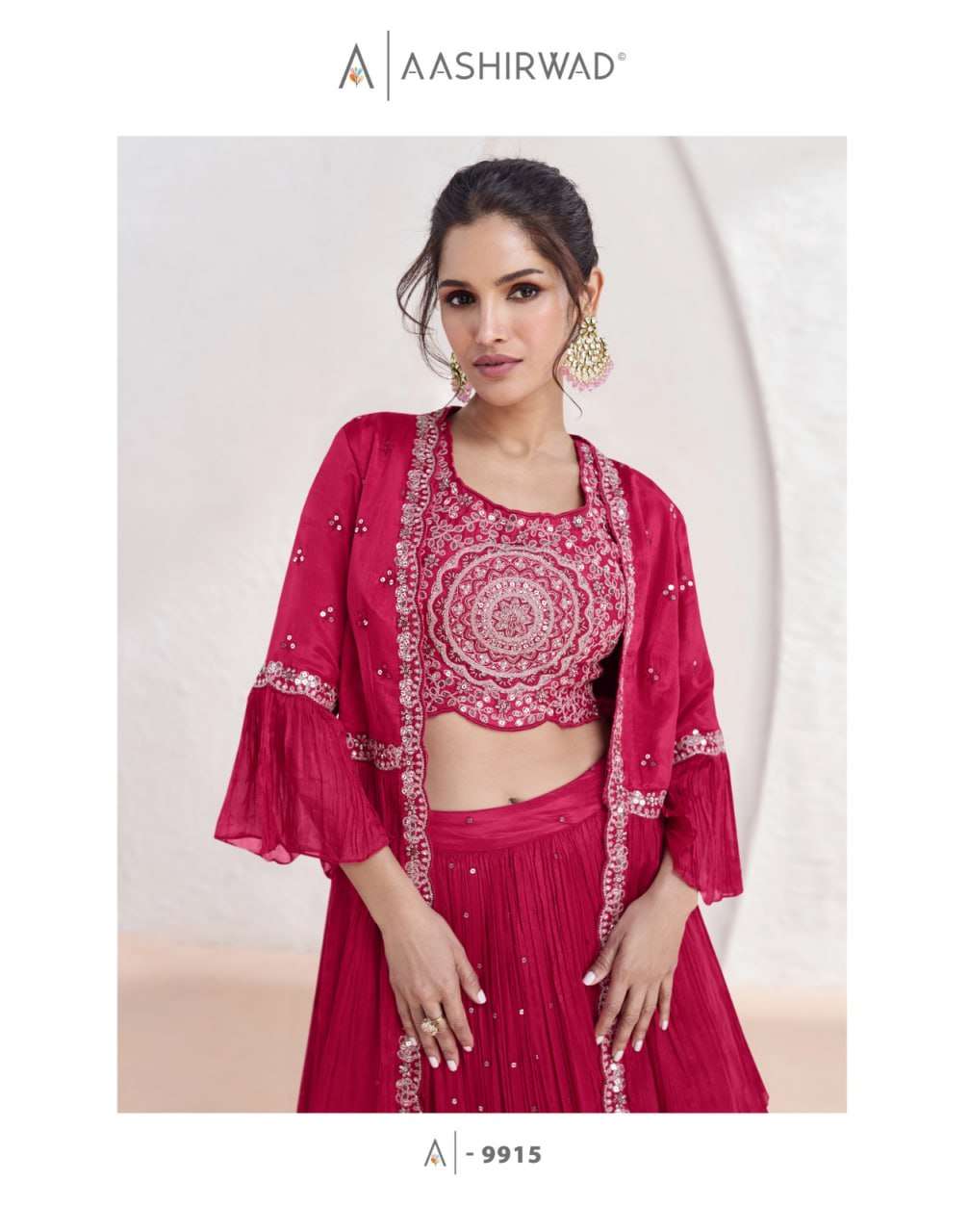 YNF GEORGETTE AASHIRWAD KESH233 AARZOO CLOTHING BRANDS WHOLESALE SUIT ADN DRESS MANUFACTURER