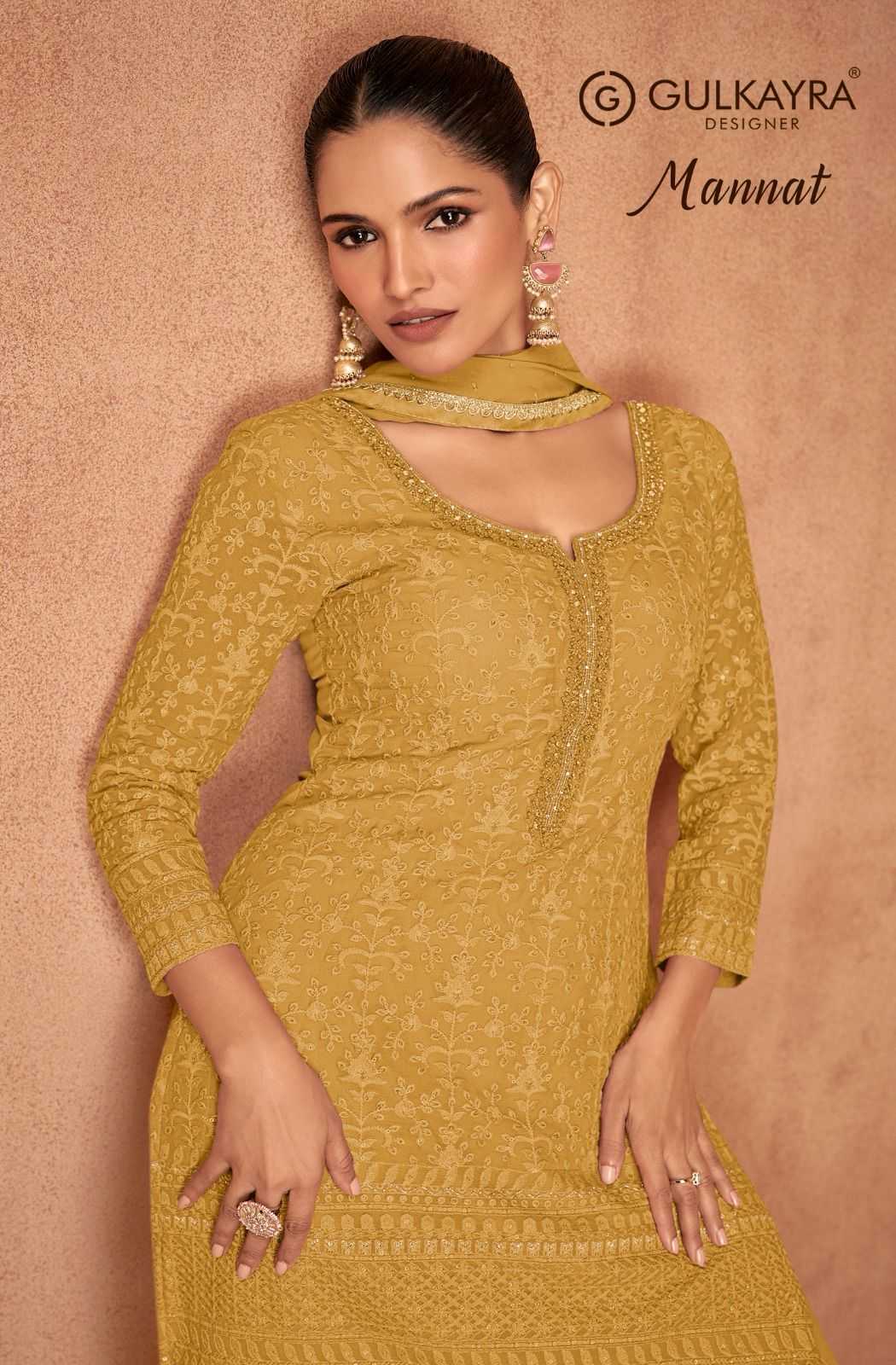 YNF GEORGETTE GULKAYRA KESH235 MANNAT CLOTHING BRANDS WHOLESALE SUITS MANUFACTURER