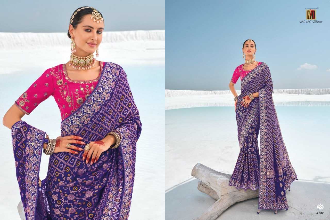 YNF GEORGETTE M.N KESH113 POSHAK VOL -1 CLOTHING BRANDS WHOLESALE SAREES MANUFACTURER