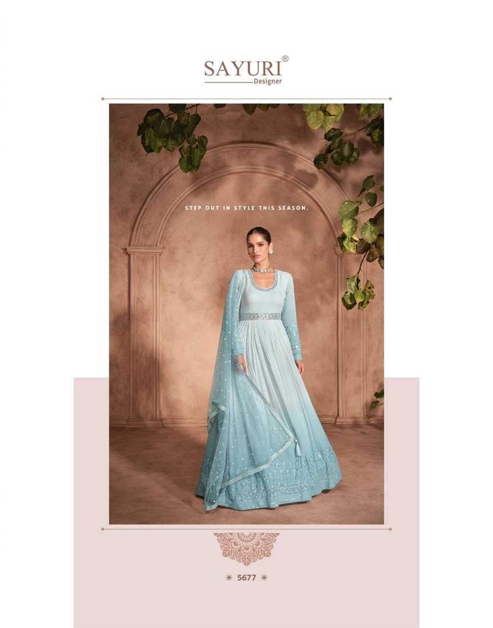 YNF GEORGETTE SAYURI KESH233 IZHAAR CLOTHING BRANDS WHOLESALE GOWNS MANUFACTURER