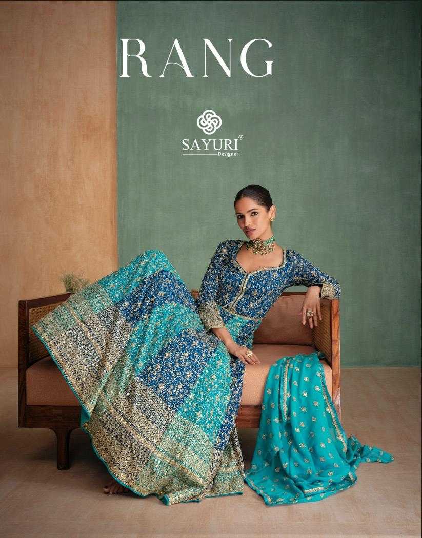YNF GEORGETTE SAYURI KESH233 RANG CLOTHING BRANDS WHOLESALE GOWNS MANUFACTURER