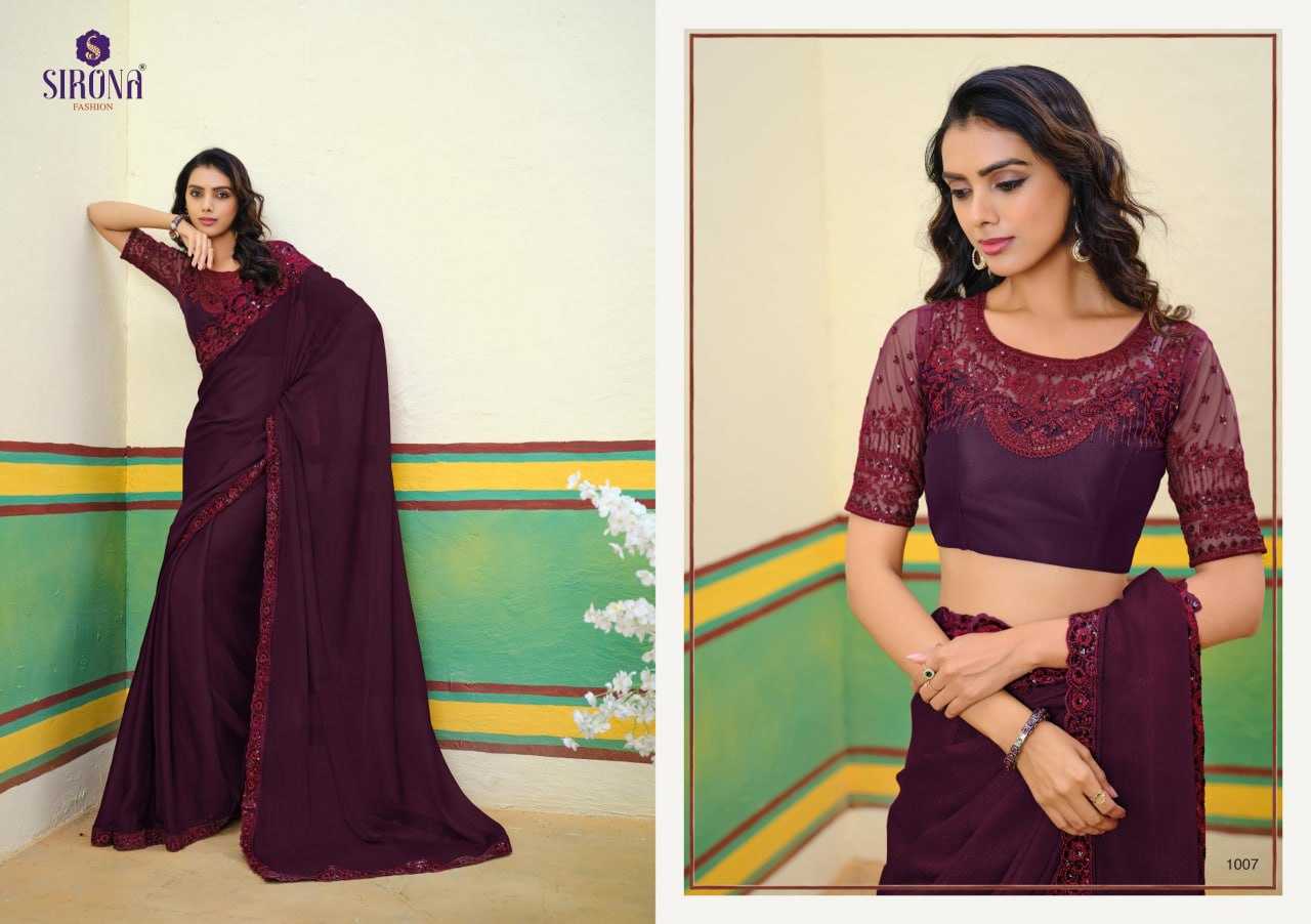 YNF GEORGETTE SIRONA FASHION KESH113 Arisaa CLOTHING BRANDS WHOLESALE SAREES MANUFACTURER