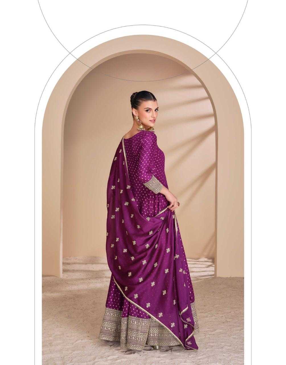 YNF JACQUARD SAYURI KESH233 LEELA CLOTHING BRANDS WHOLESALE GOWN MANUFACTURER
