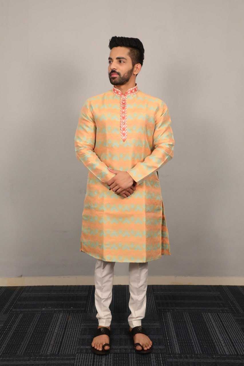 YNF JEQUARD SILK RIN111 MORPANKH MENS WEAR WHOLESALE COTTON  MEN KURTA PAJAMA EMANUFACTURER