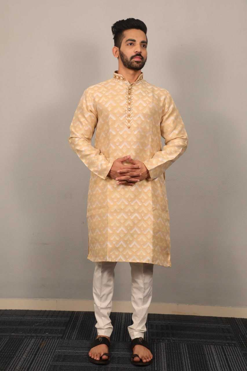 YNF JEQUARD SILK RIN111 MORPANKH MENS WEAR WHOLESALE COTTON  MEN KURTA PAJAMA EMANUFACTURER