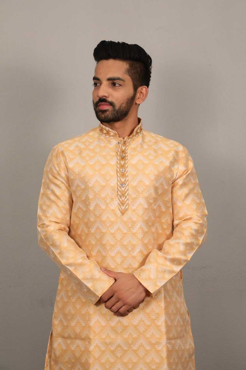 YNF JEQUARD SILK RIN111 MORPANKH MENS WEAR WHOLESALE COTTON  MEN KURTA PAJAMA EMANUFACTURER