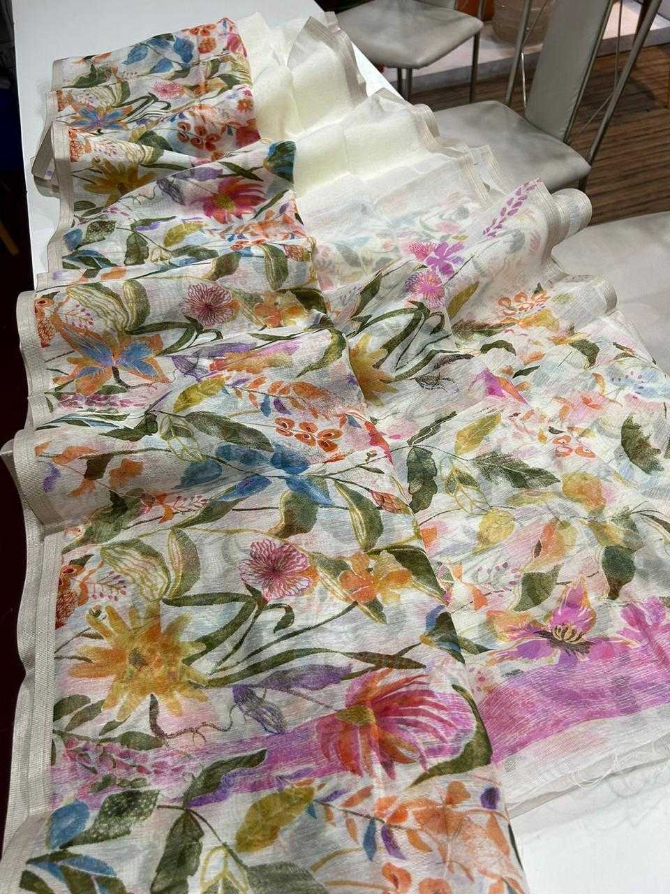 YNF LINEN KESH101 ANT138 LINEN SAREE WHOLESALE LINEN FLORA LADIES MANUFACTURER