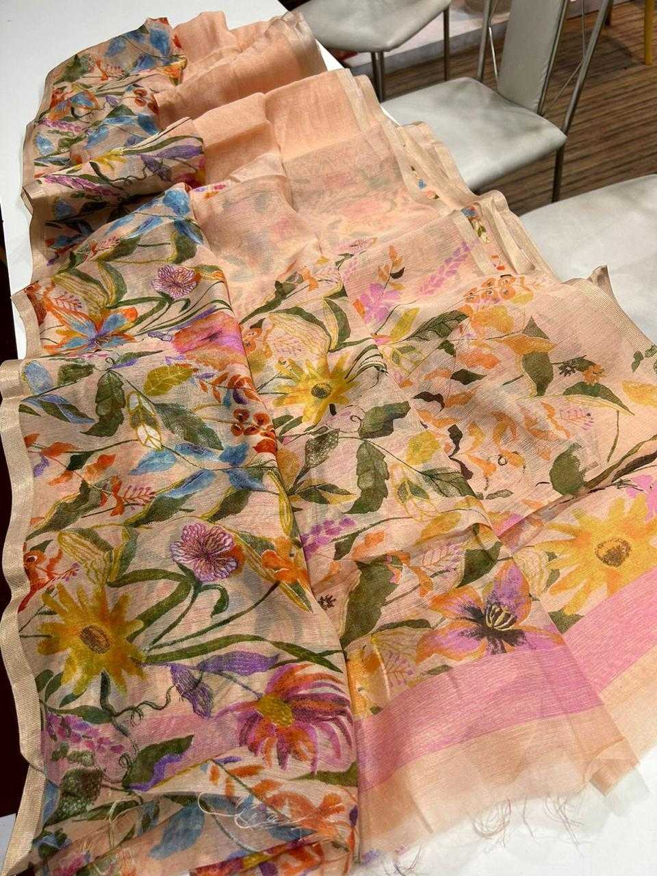 YNF LINEN KESH101 ANT138 LINEN SAREE WHOLESALE LINEN FLORA LADIES MANUFACTURER