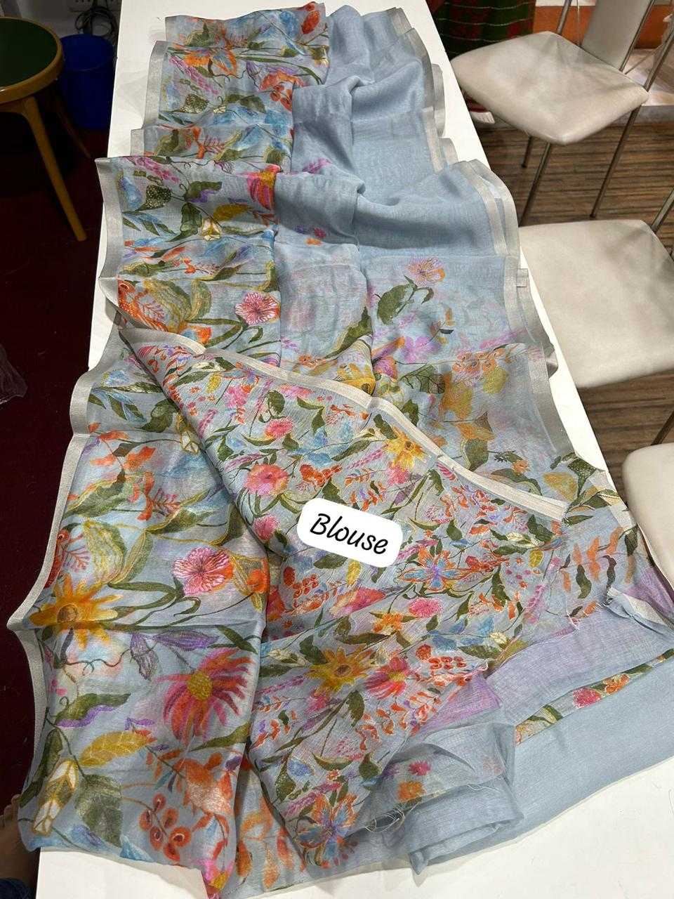 YNF LINEN KESH101 ANT138 LINEN SAREE WHOLESALE LINEN FLORA LADIES MANUFACTURER