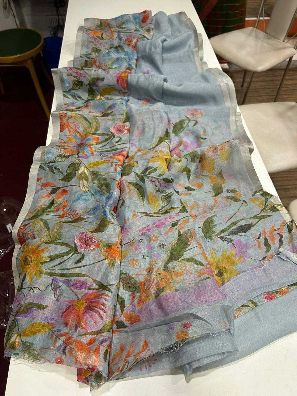 YNF LINEN KESH101 ANT138 LINEN SAREE WHOLESALE LINEN FLORA LADIES MANUFACTURER