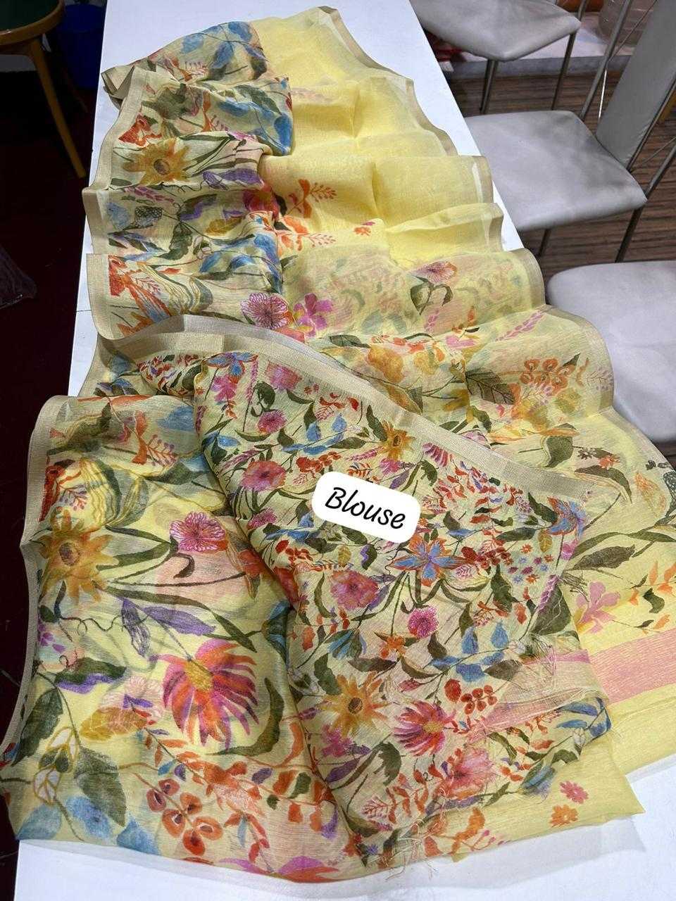 YNF LINEN KESH101 ANT138 LINEN SAREE WHOLESALE LINEN FLORA LADIES MANUFACTURER