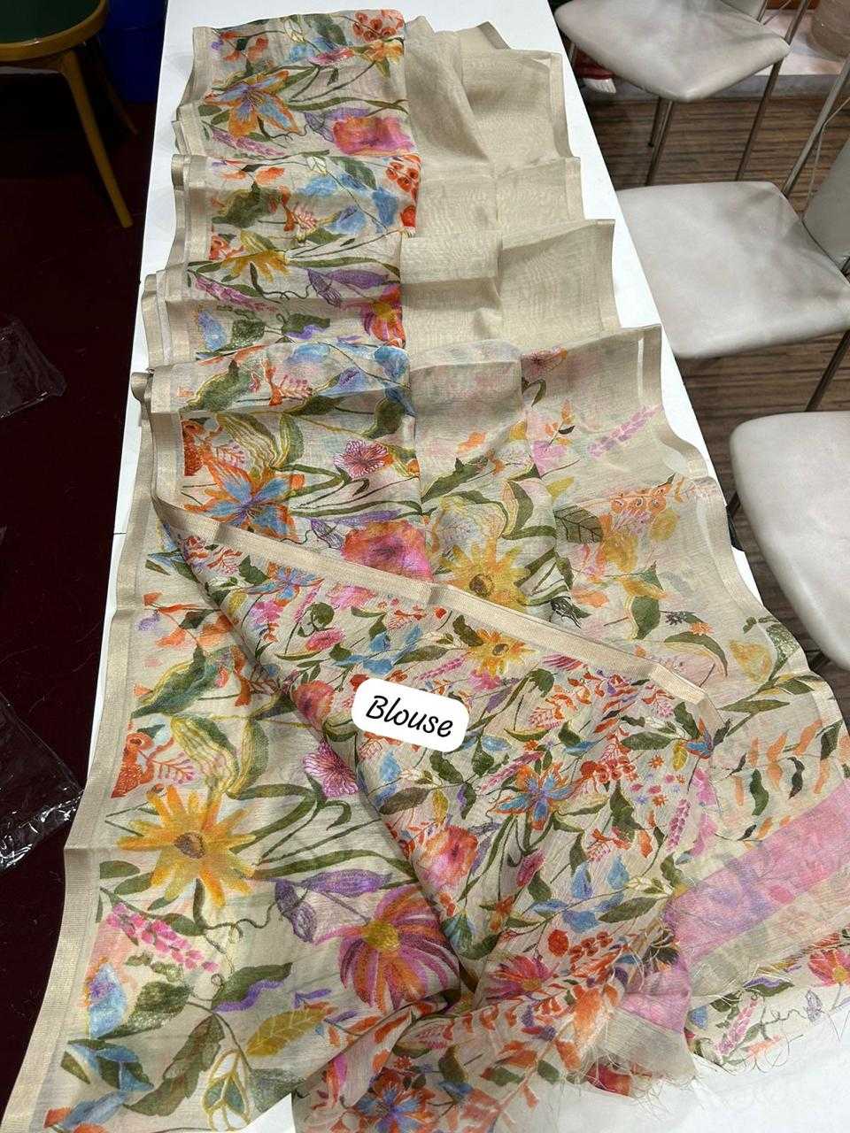 YNF LINEN KESH101 ANT138 LINEN SAREE WHOLESALE LINEN FLORA LADIES MANUFACTURER