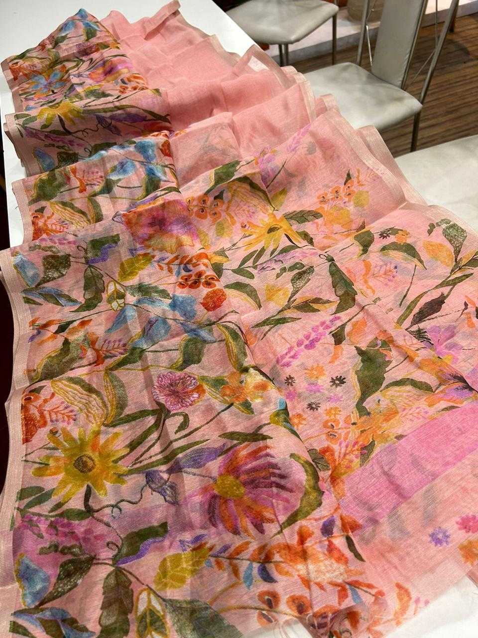 YNF LINEN KESH101 ANT138 LINEN SAREE WHOLESALE LINEN FLORA LADIES MANUFACTURER