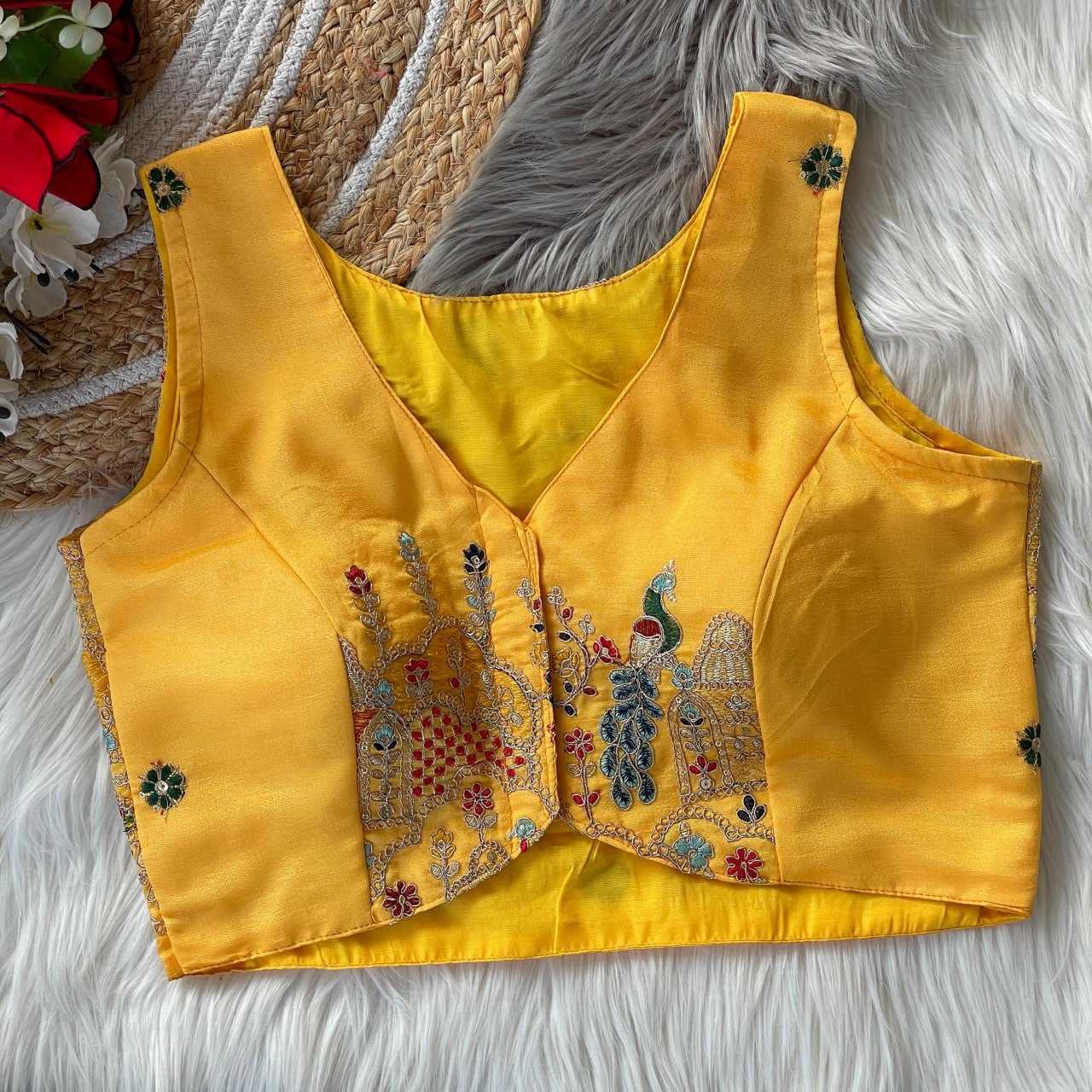 YNF MAZAK KALI RIN139 LDB64 READYMADE BLOUSE WHOLESAL EMBROIDERED DESIGNER BLOUSE MANUFACTURER