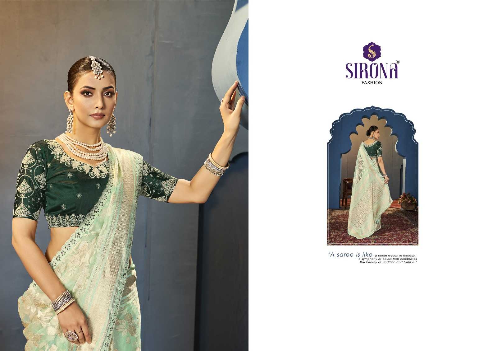 YNF ORGANZA SIRONA FASHION KESH113 Zuric CLOTHING BRANDS WHOLESALE SAREES MANUFACTURER