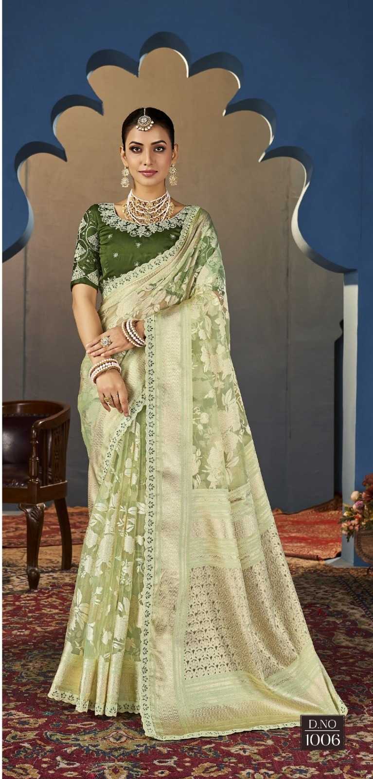 YNF ORGANZA SIRONA FASHION KESH113 Zuric CLOTHING BRANDS WHOLESALE SAREES MANUFACTURER