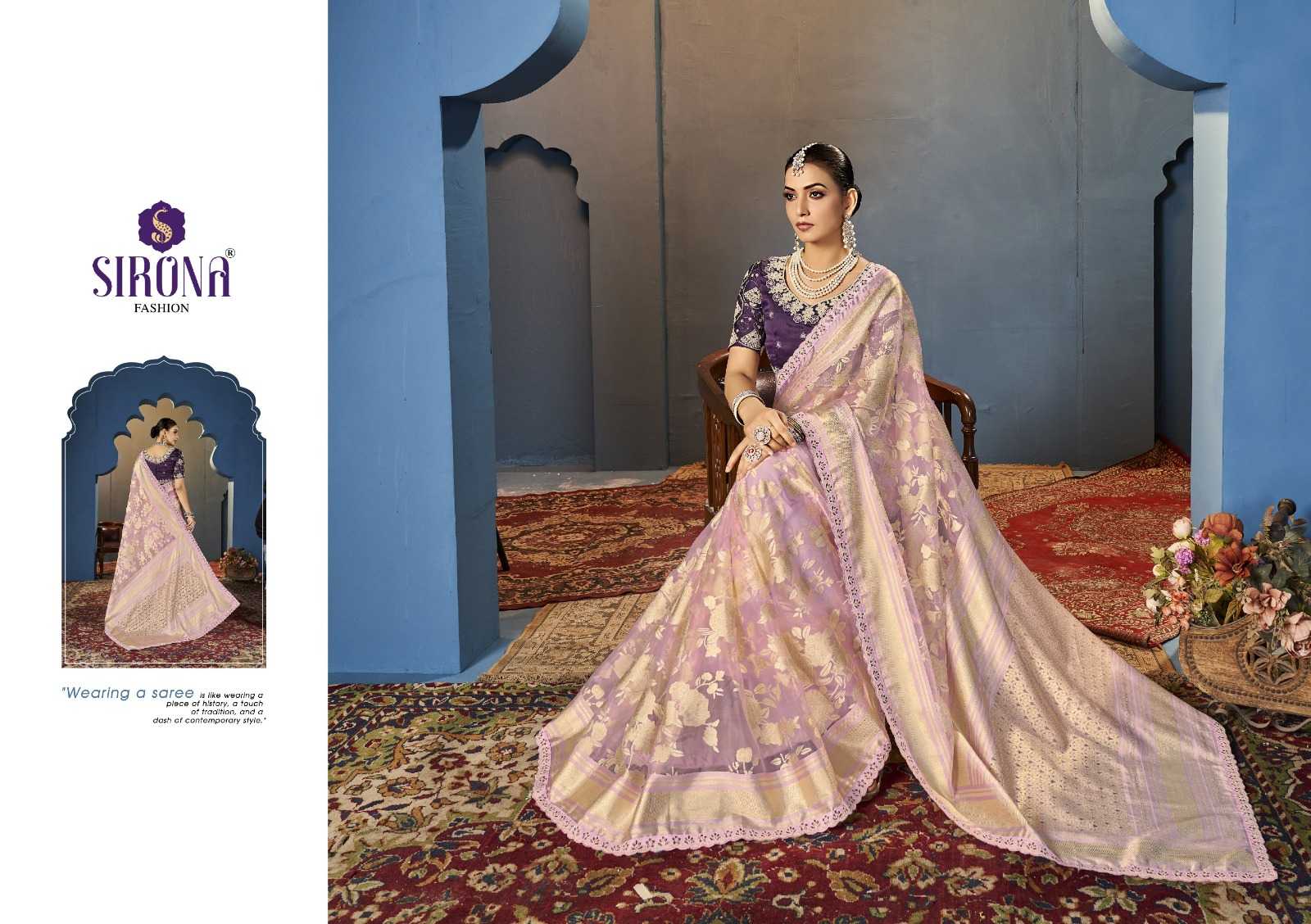 YNF ORGANZA SIRONA FASHION KESH113 Zuric CLOTHING BRANDS WHOLESALE SAREES MANUFACTURER