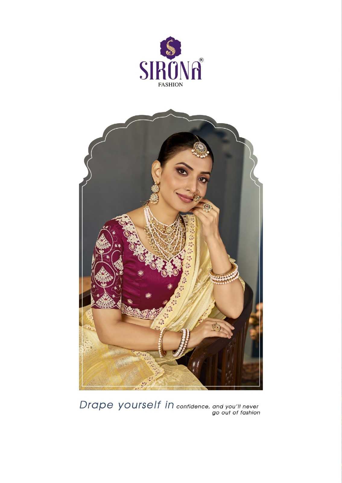 YNF ORGANZA SIRONA FASHION KESH113 Zuric CLOTHING BRANDS WHOLESALE SAREES MANUFACTURER