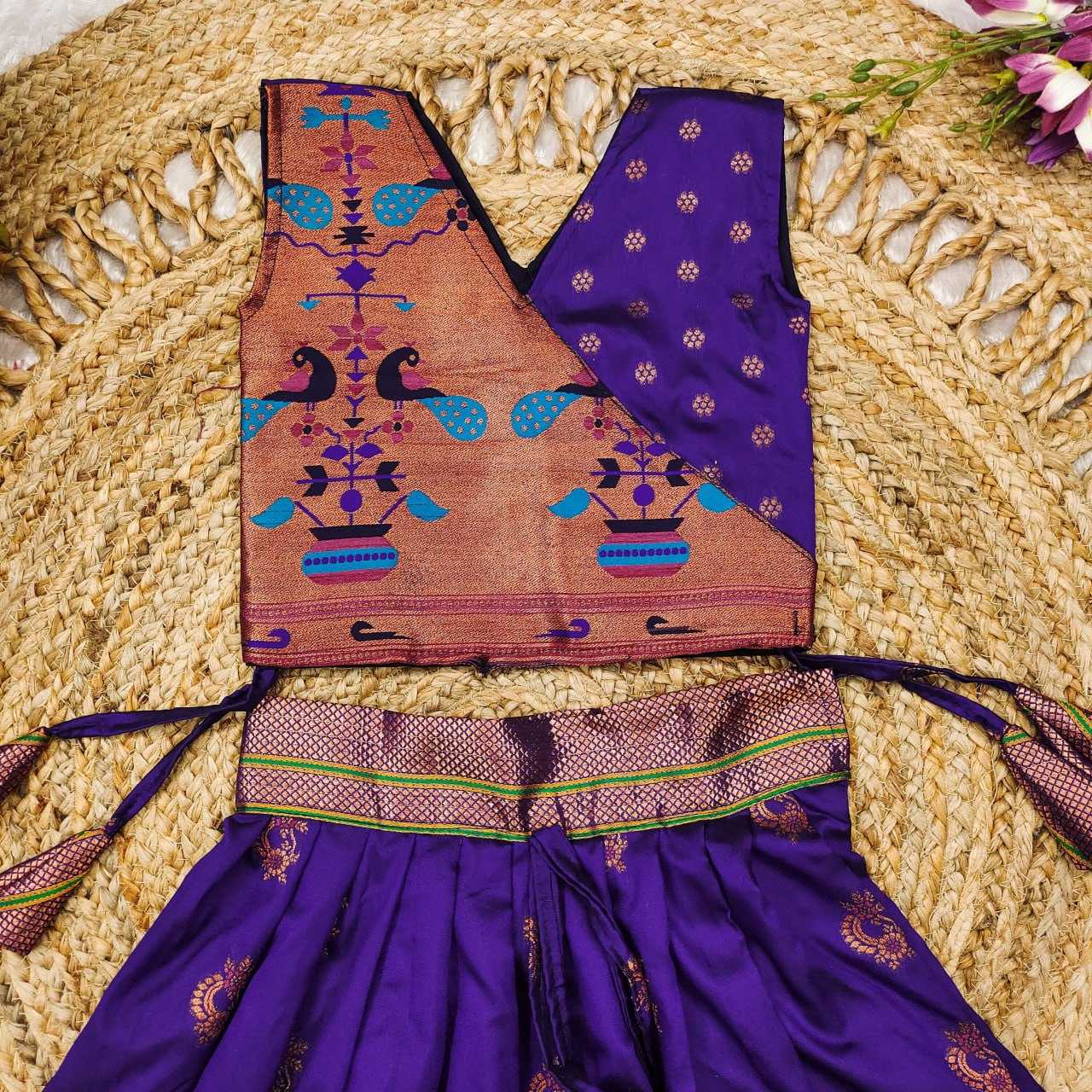 YNF PAITHANI SILK RIN192 8046 KIDS WEAR WHOLESALE KIDS LEHENGA CHOLI BABY GIRL LEHENGA KIDS WEAR MANUFACTURER