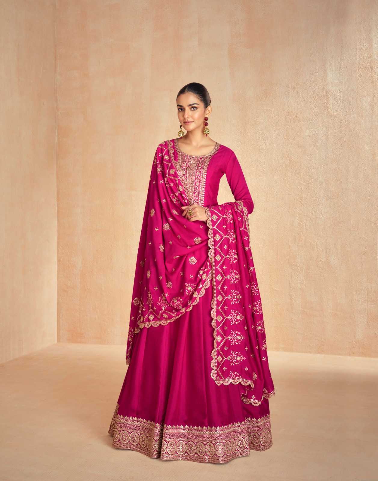 YNF PREMIUM SILK AASHIRWAD KESH233 TANISHA CLOTHING BRANDS WHOLESALE GOWNS MANUFACTURER
