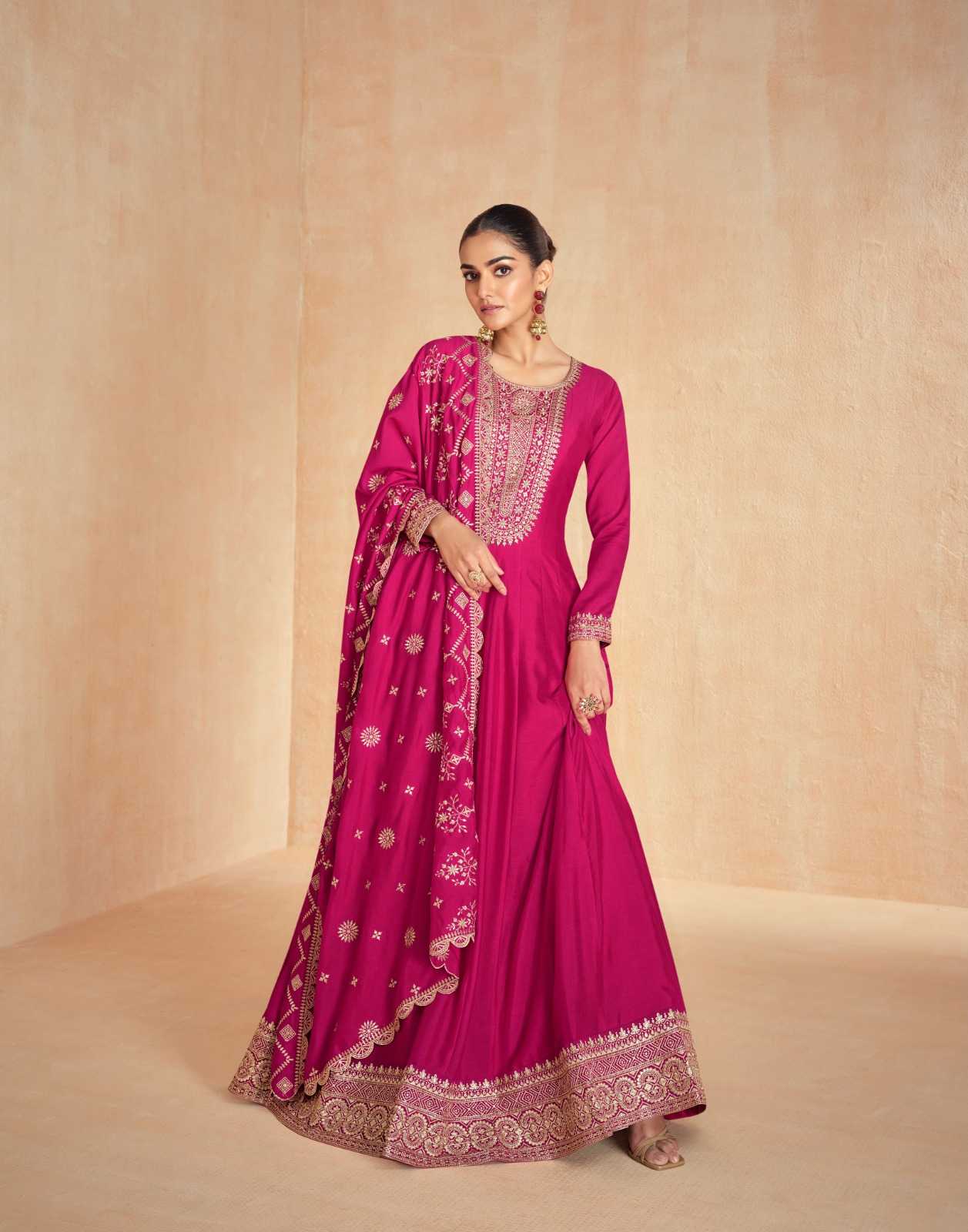 YNF PREMIUM SILK AASHIRWAD KESH233 TANISHA CLOTHING BRANDS WHOLESALE GOWNS MANUFACTURER