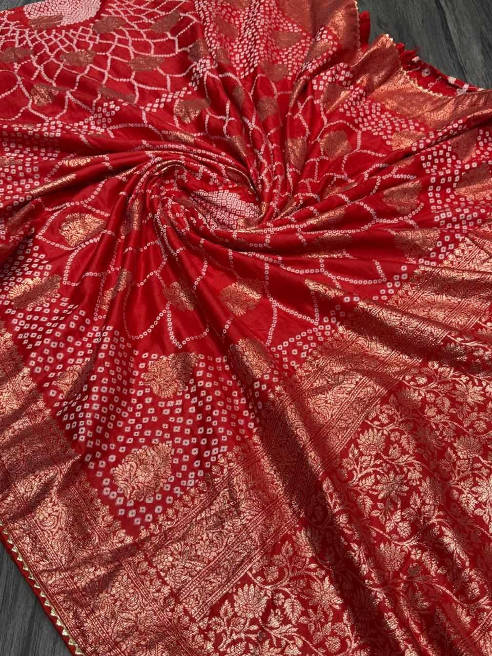 YNF PREMIUM SILK KESH101 ANT139 SILK SAREE WHOLESALE BANDHANI LADIES LACE SILK SAREE MANUFACTURER