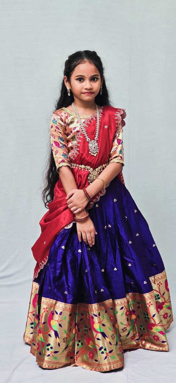 YNF PURE SILK RIN161 RPVR19 KIDS WEAE WHOLESALE KIDS LEHENGAS KIDS ETHNIC WEAR KIDS FESTIVE WEAR GIRLS ETHNIC WEAR MANUFACTURER