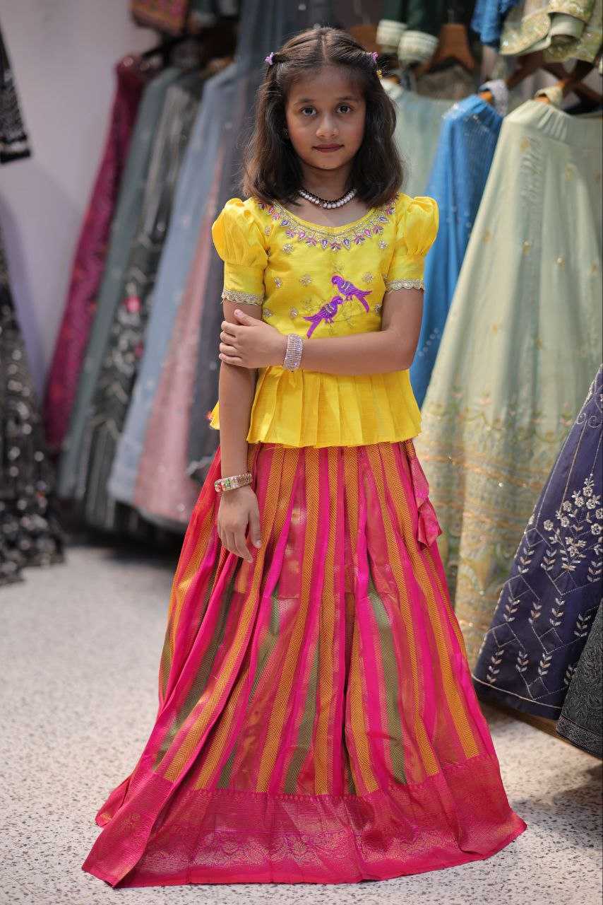 YNF PURE SILK RIN161 RPVR22 KIDS WEAR WHOLESALE KIDS LEHENGA KIDS TRADITIONAL OUTFITS KIDS LEHENGA CHOLI KIDS FESTIVE WEAR KIDS WEDDING OUTFITS MANUFACTURER