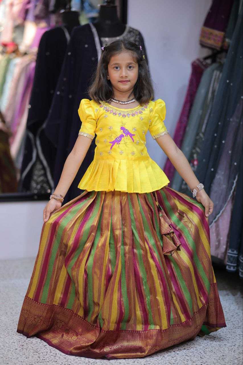 YNF PURE SILK RIN161 RPVR22 KIDS WEAR WHOLESALE KIDS LEHENGA KIDS TRADITIONAL OUTFITS KIDS LEHENGA CHOLI KIDS FESTIVE WEAR KIDS WEDDING OUTFITS MANUFACTURER