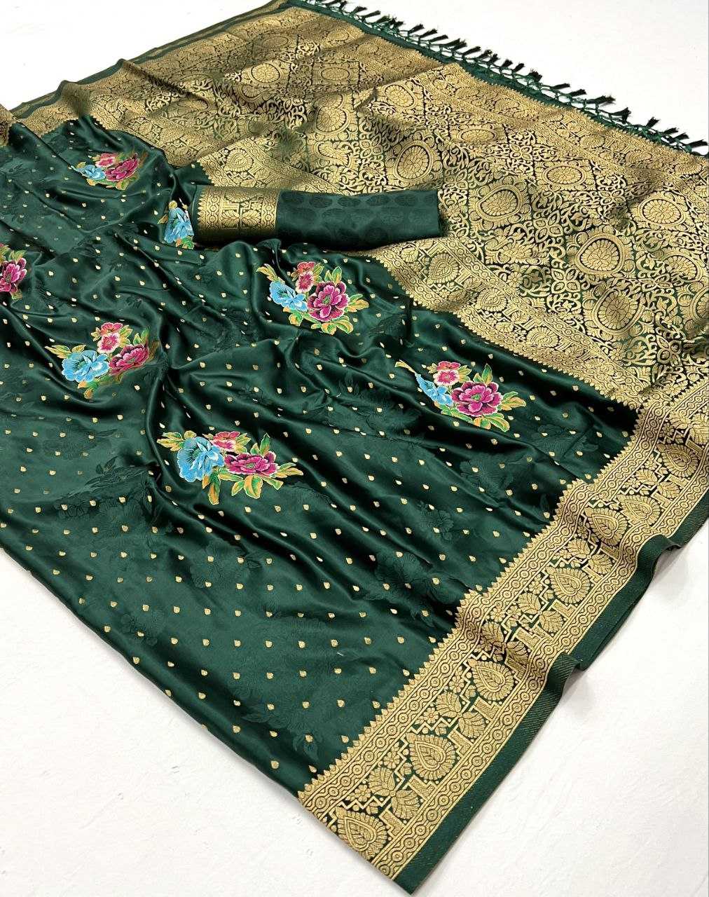 YNF SATIN RAJ TEX RIN195 KHALISSI SILK CLOTHING BRANDS WHOLESALE SAREES MANUFACTURER
