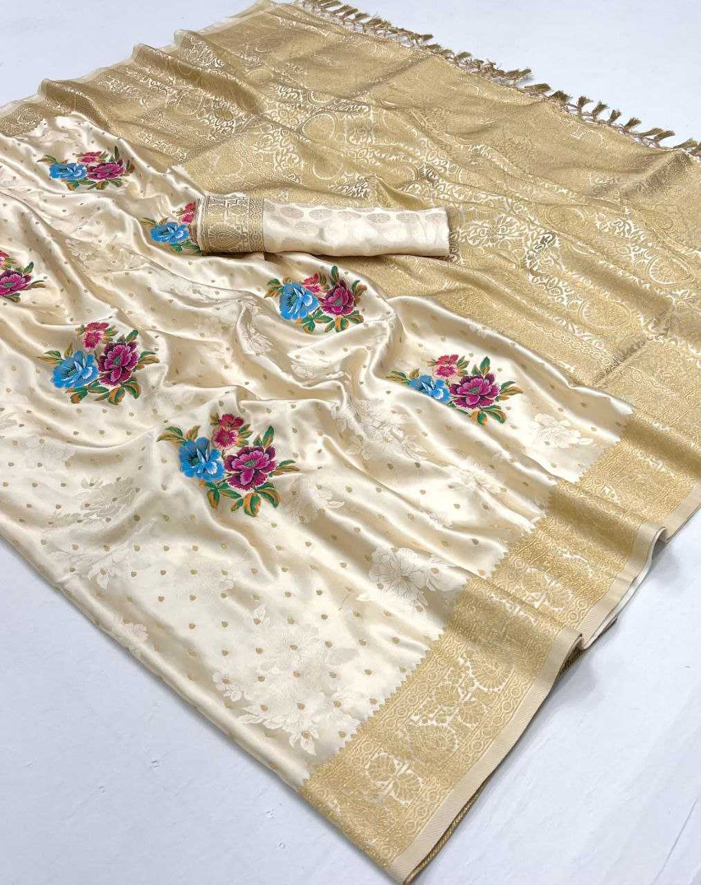 YNF SATIN RAJ TEX RIN195 KHALISSI SILK CLOTHING BRANDS WHOLESALE SAREES MANUFACTURER