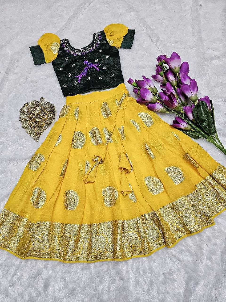 YNF SILK KIDS WEAR RIN161 RPVR2 WHOLESALE KIDS LEHENGA TRADITIONAL ETHNIC LEHENGA CHOLI KIDS FESTIVE BABY GIRL LEHANGA MANUFACTURER