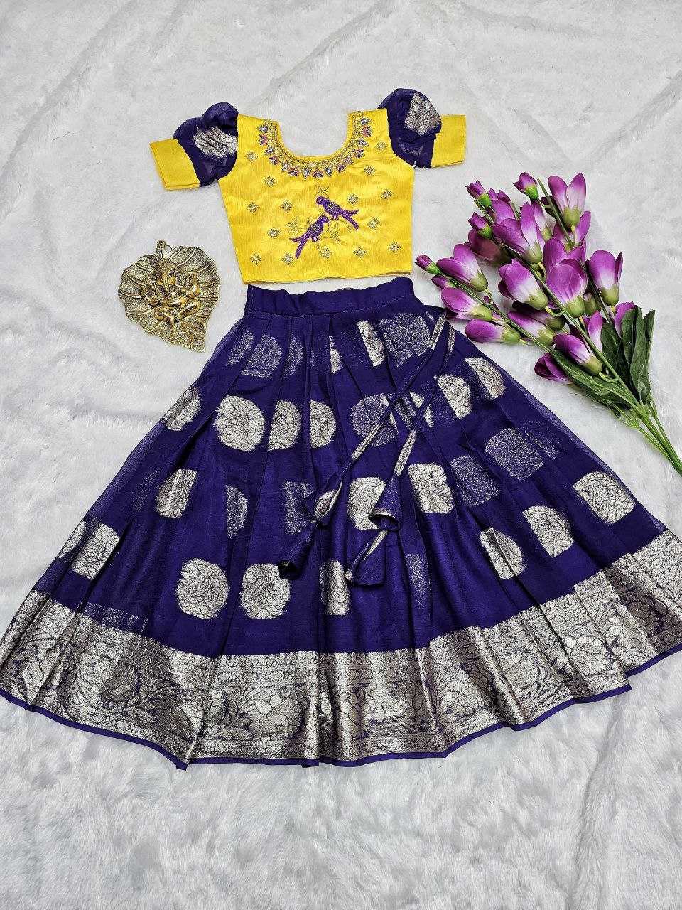 YNF SILK KIDS WEAR RIN161 RPVR2 WHOLESALE KIDS LEHENGA TRADITIONAL ETHNIC LEHENGA CHOLI KIDS FESTIVE BABY GIRL LEHANGA MANUFACTURER