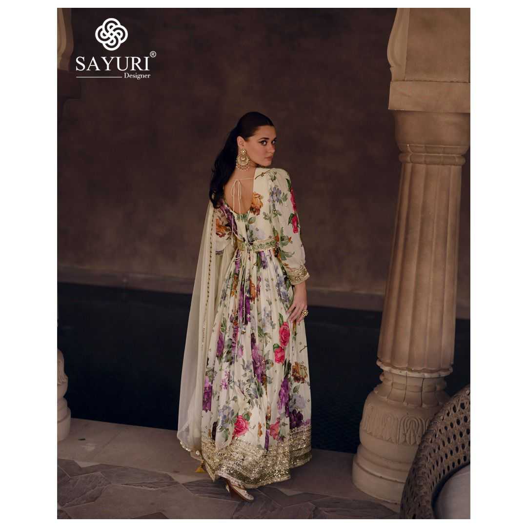 YNF SILK SAYURI KESH236 KESAR Nx CLOTHING BRANDS WHOLESALE GOWNS MANUFACTURER