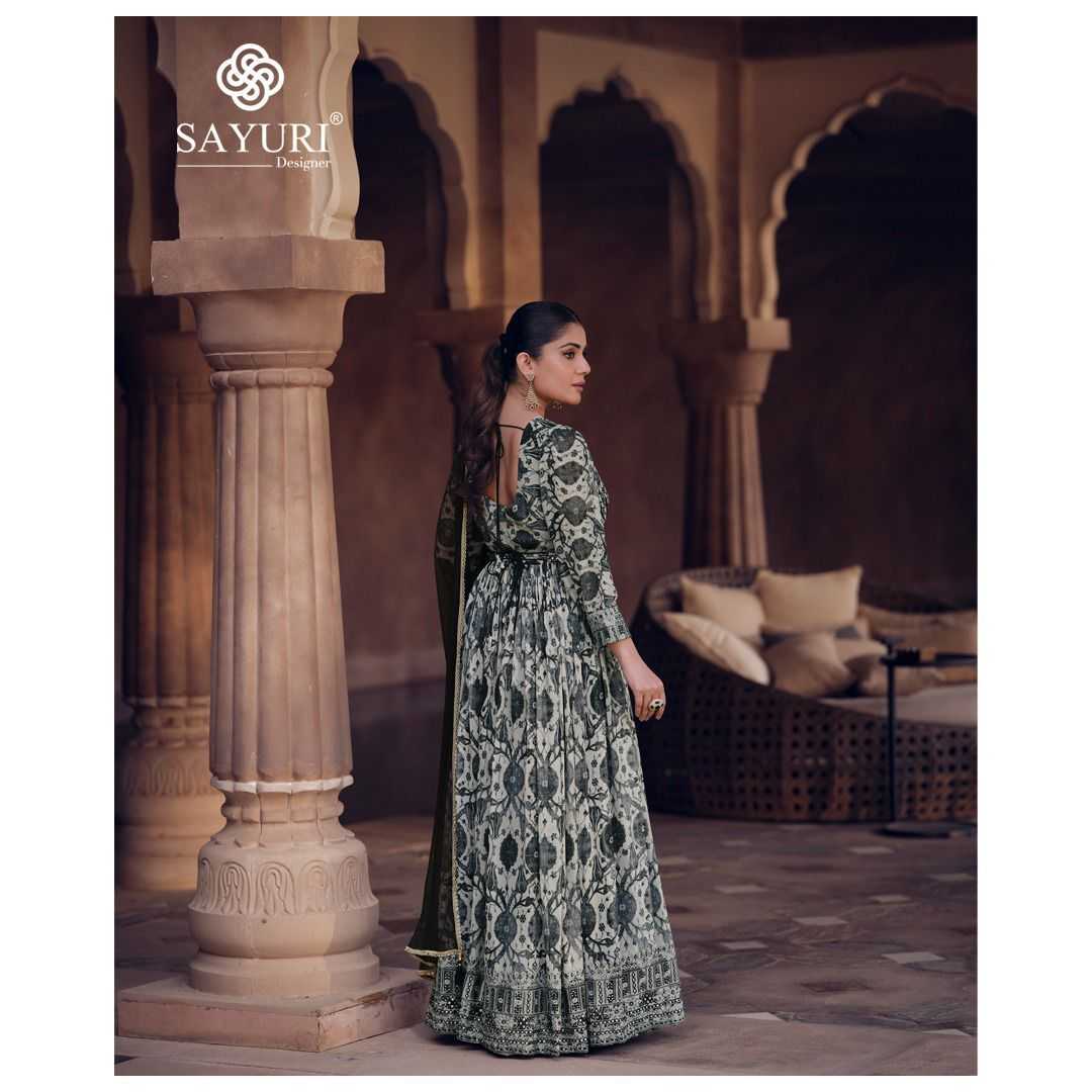 YNF SILK SAYURI KESH236 KESAR Nx CLOTHING BRANDS WHOLESALE GOWNS MANUFACTURER