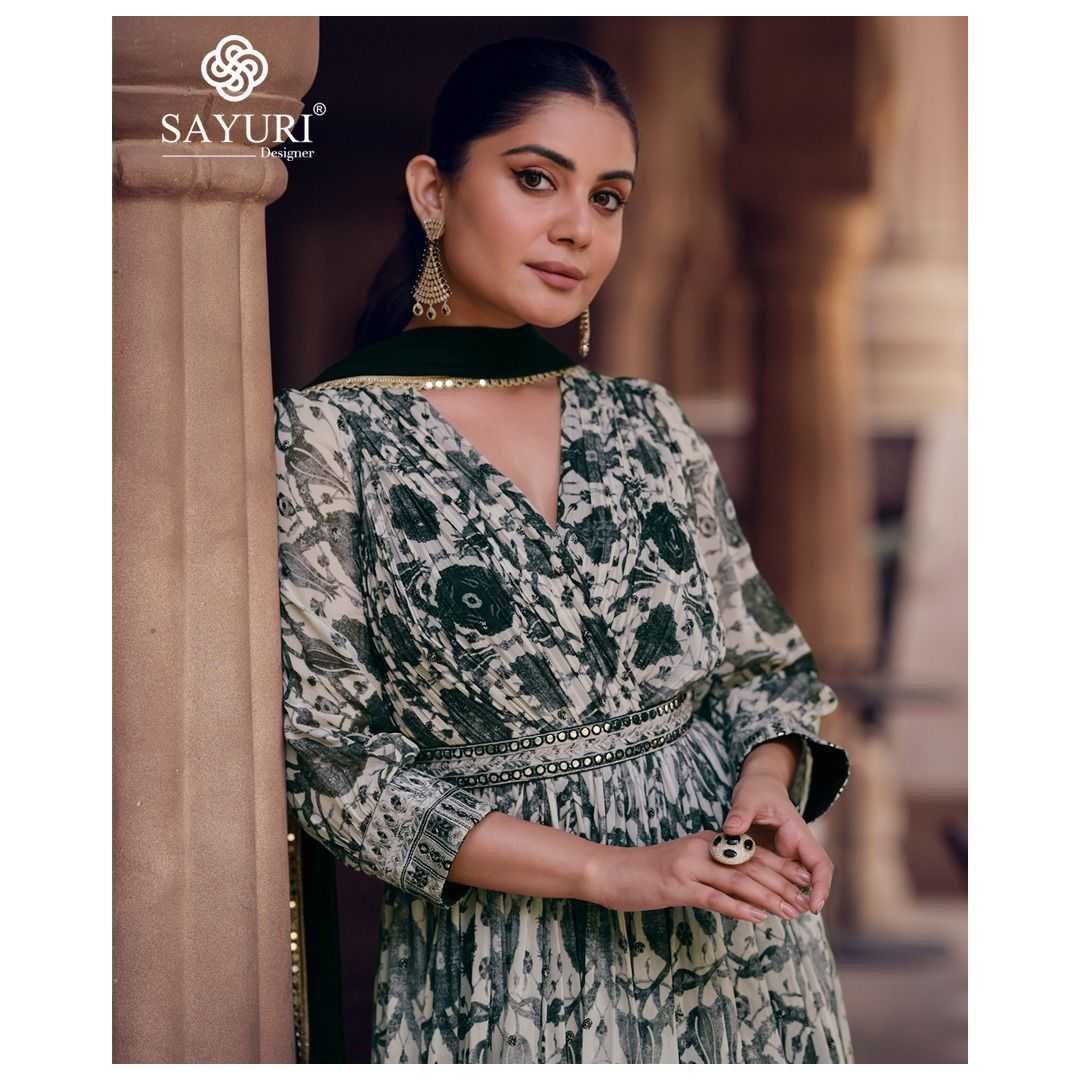 YNF SILK SAYURI KESH236 KESAR Nx CLOTHING BRANDS WHOLESALE GOWNS MANUFACTURER