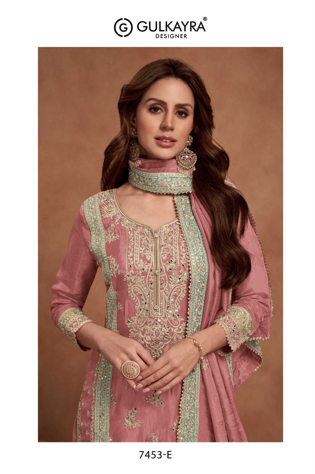 YNF SIMAR SILK GULKAYRA KESH235 NAZIA GOLD CLOTHING BRANDS WHOLESALE SUITS MANUFACTURER