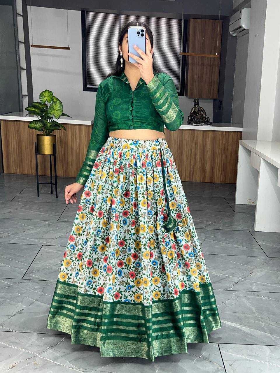 YNF SOFT SILK RIN119 61595 LEHENGAS WHOLESALE WEDDING SILK PRINTED LEHENGAS WITH BLOUSE MANUFACTURER