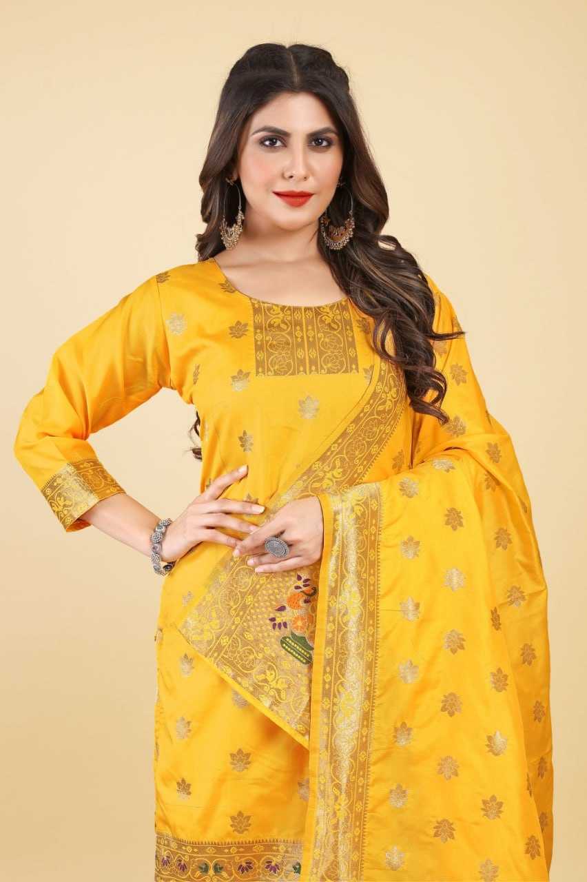 YNF SOFT SILKKESH217 HINA PAITHANI SUITS SUIS & DRESSES WHOLESALE PRINTED SILK SEMI STITCHED SUITS MANUFACTURER