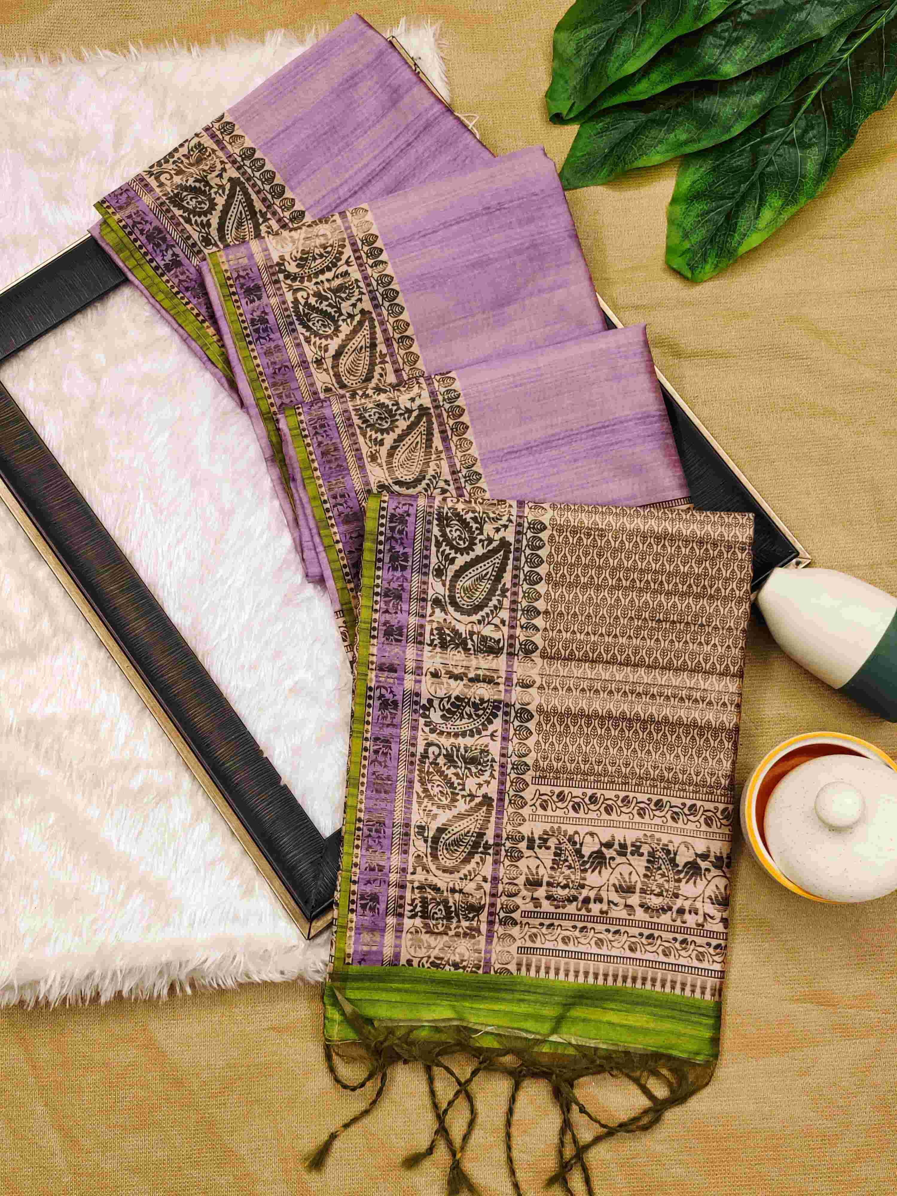 YNF TUSSAR SILK KESH165 RBN40 SILK SAREE WHOLESALE  TUSSAR HAND BLOCK TRADITIONAL SILK SAREE MANUFACTURER		