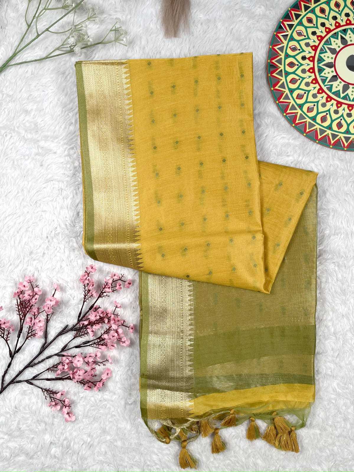 YNF TUSSAR SILK KESH166 RWS22 SAREES WHOLESALE TUSSAR SILK TRADITIONAL BANDHANI SAREES MANUFACTURE