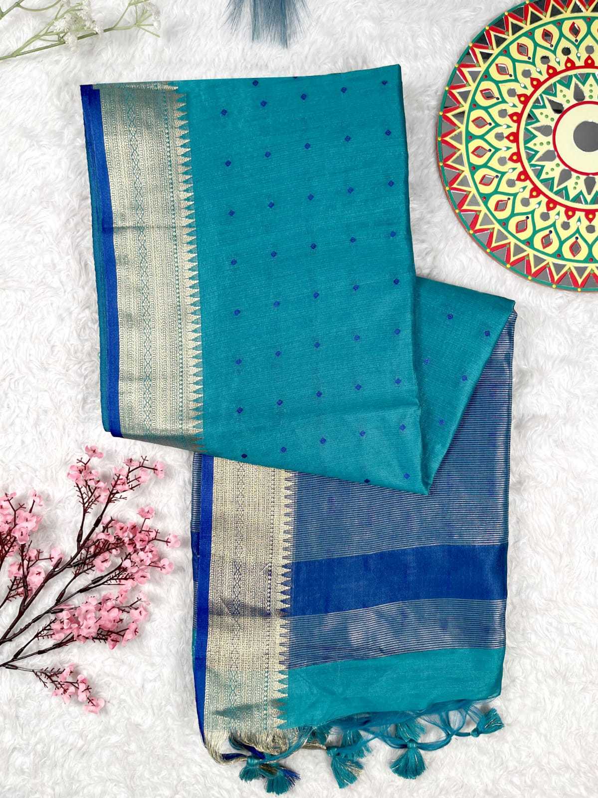 YNF TUSSAR SILK KESH166 RWS22 SAREES WHOLESALE TUSSAR SILK TRADITIONAL BANDHANI SAREES MANUFACTURE