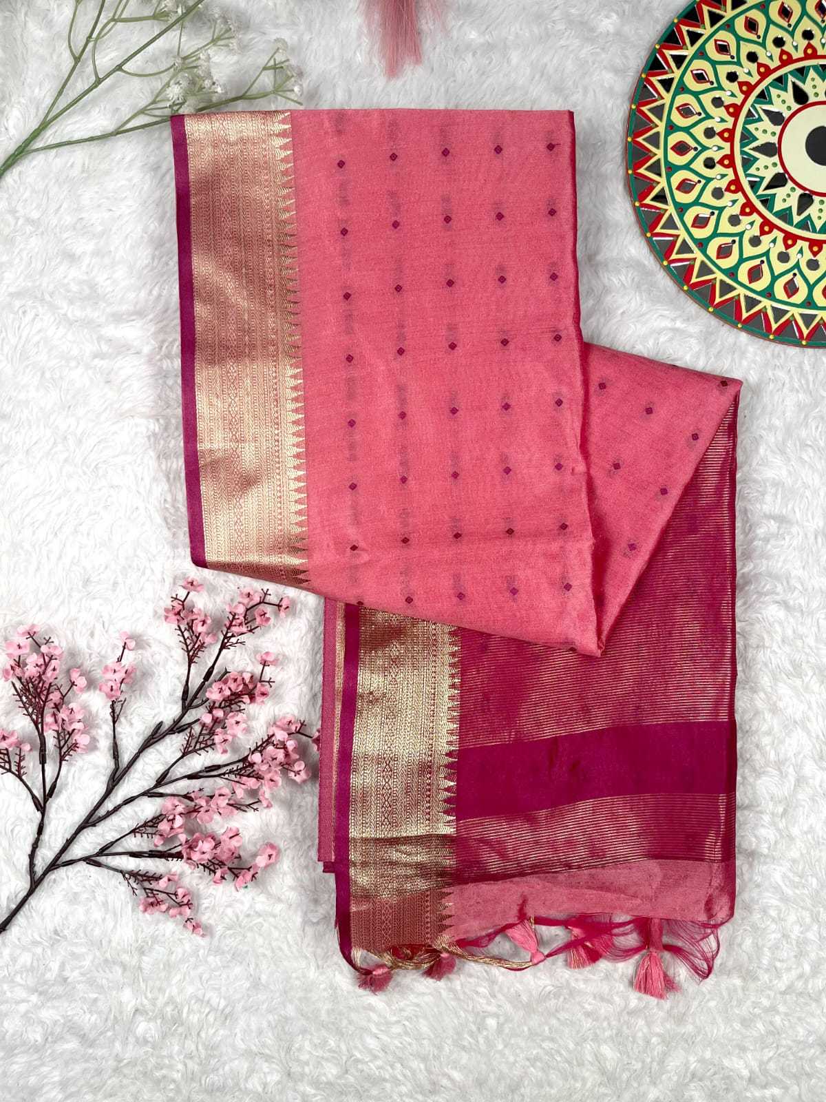 YNF TUSSAR SILK KESH166 RWS22 SAREES WHOLESALE TUSSAR SILK TRADITIONAL BANDHANI SAREES MANUFACTURE