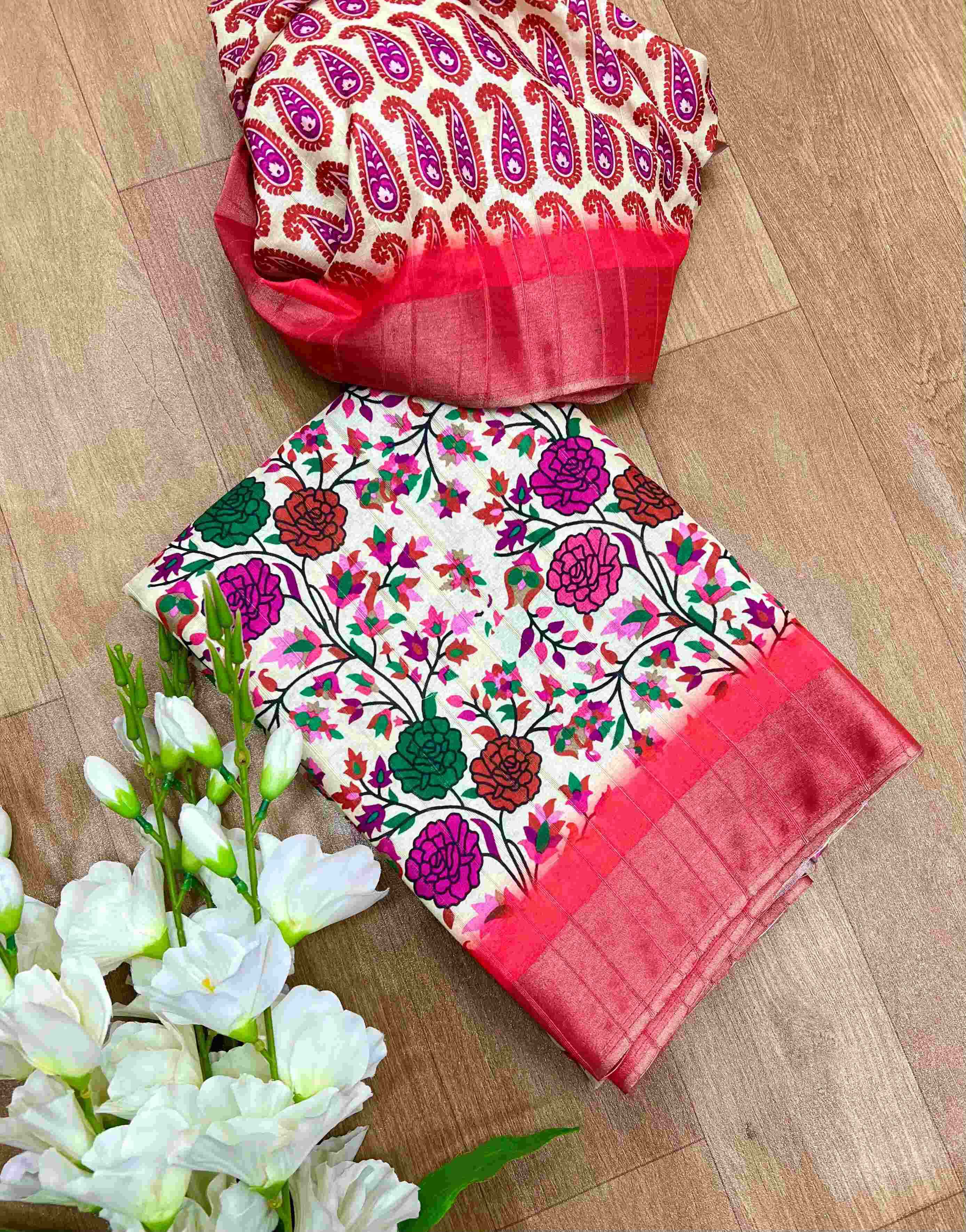 YNF TUSSAR SILK  RIN198 RAA73 SAREE WHOLESALE LADIES PRINTED TUSSAE SAREE MANUFACTURER