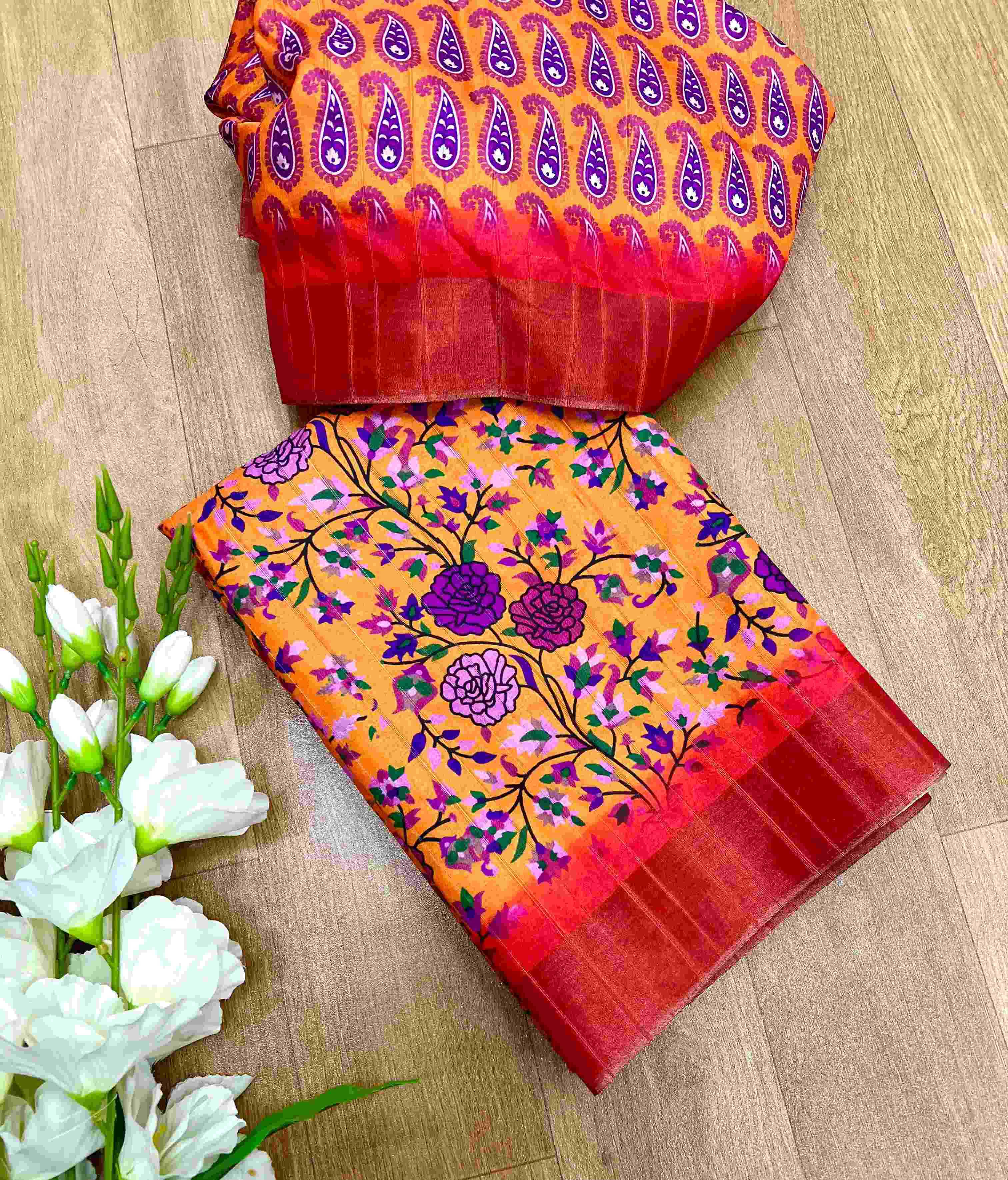 YNF TUSSAR SILK  RIN198 RAA73 SAREE WHOLESALE LADIES PRINTED TUSSAE SAREE MANUFACTURER