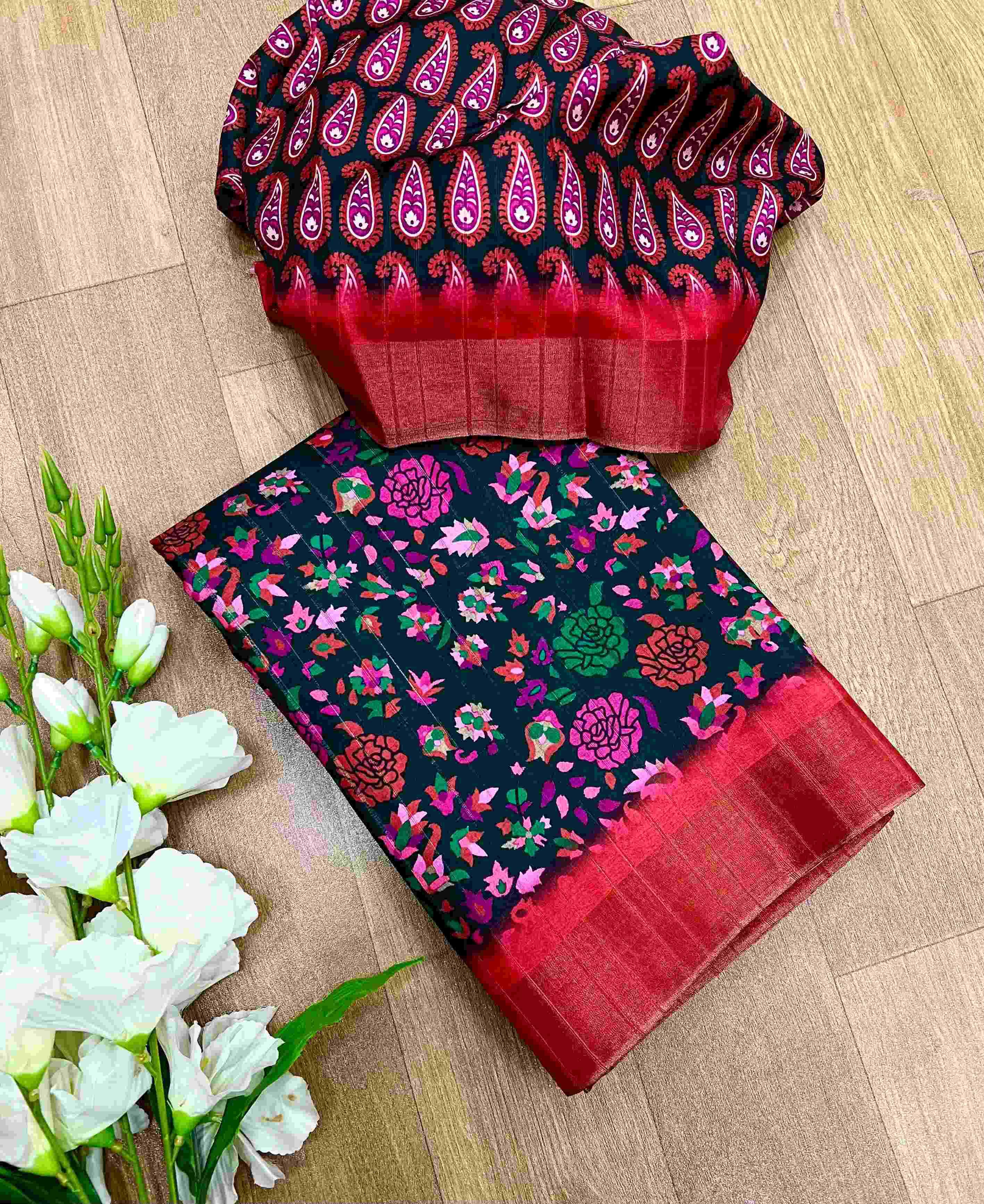 YNF TUSSAR SILK  RIN198 RAA73 SAREE WHOLESALE LADIES PRINTED TUSSAE SAREE MANUFACTURER