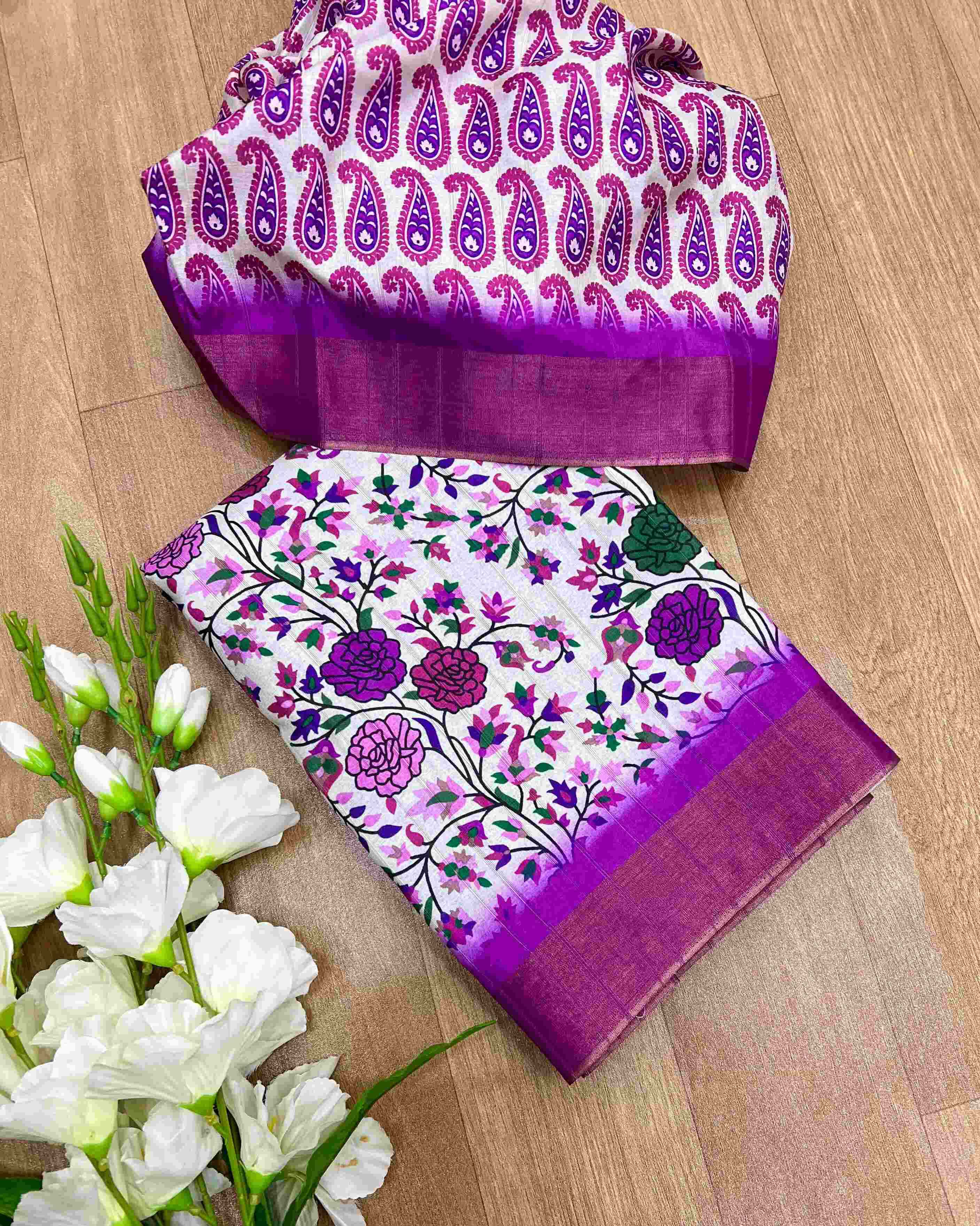 YNF TUSSAR SILK  RIN198 RAA73 SAREE WHOLESALE LADIES PRINTED TUSSAE SAREE MANUFACTURER