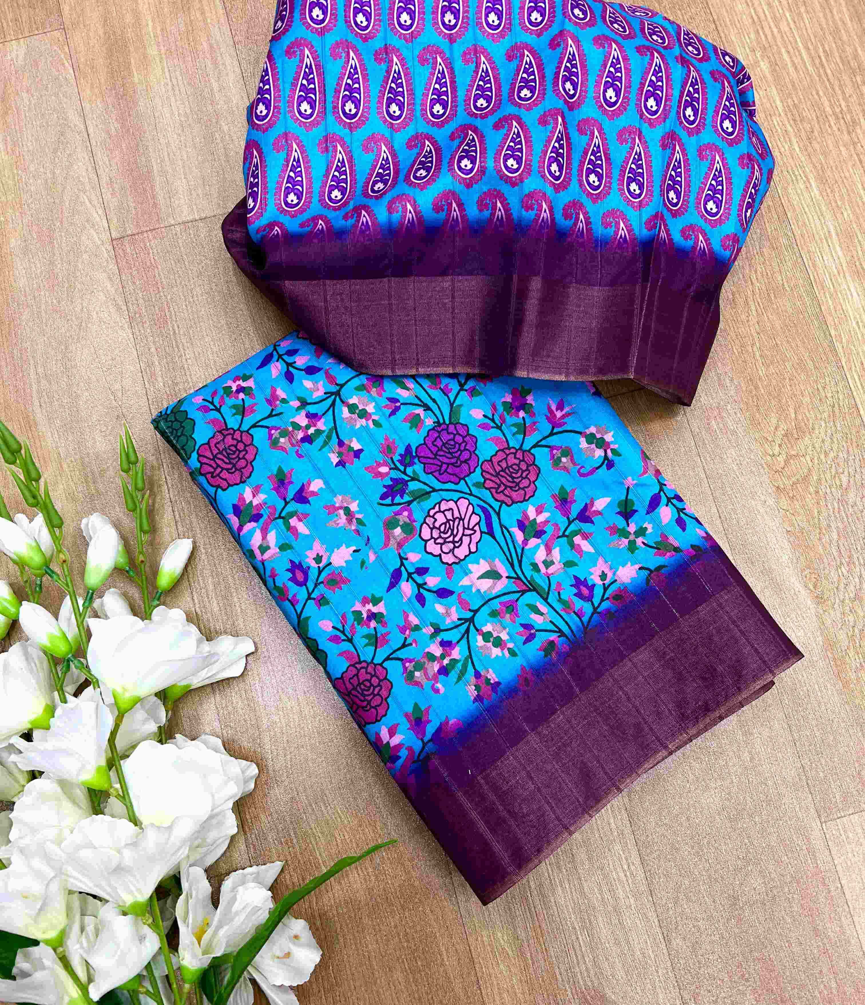 YNF TUSSAR SILK  RIN198 RAA73 SAREE WHOLESALE LADIES PRINTED TUSSAE SAREE MANUFACTURER